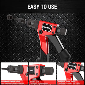 NEXTACK tool setting a nutsert into a van wall showing installation benefit