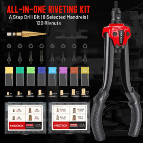 NEXTACK step drill and wrench detail for precise hole prep and fast changes