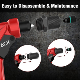 NEXTACK rivet stem catcher detail for tidy, jam-free work
