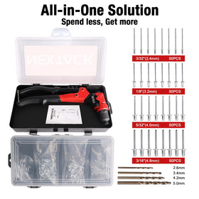 NEXTACK organized case with rivets and compartments for easy transport