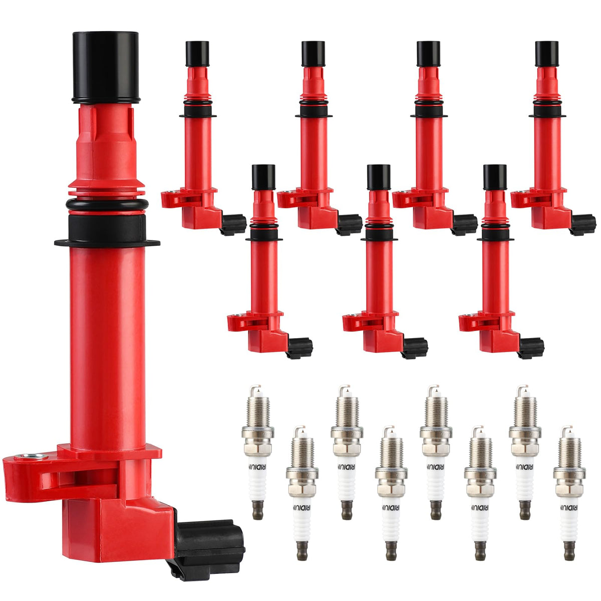 Nextirrer kit front packaging showing full eight-coil and plug set - clear contents benefit