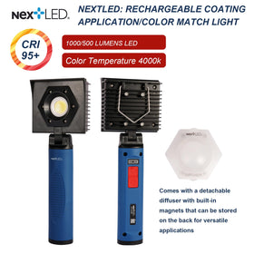 NextLED NT-V3505 removable diffuser close-up revealing wider, softer coverage benefit