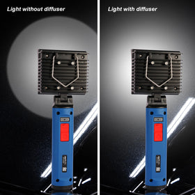 NextLED NT-V3505 magnetic base detail attaching to metal for secure hands-free work