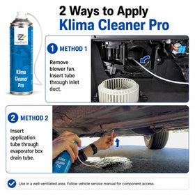 nextzett in-vehicle evaporator access during application demonstrating effective odor removal benefit