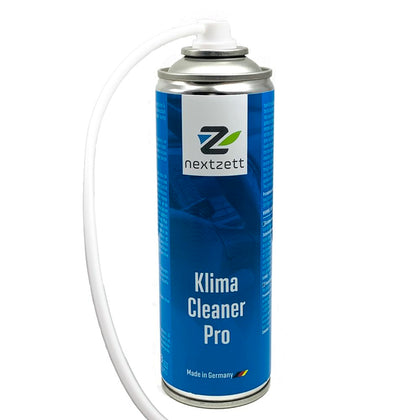 nextzett Klima Cleaner Pro can front view showing label and quick identification benefit