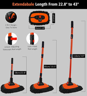 NEZENO extended handle cleaning SUV roof showing reach without climbing