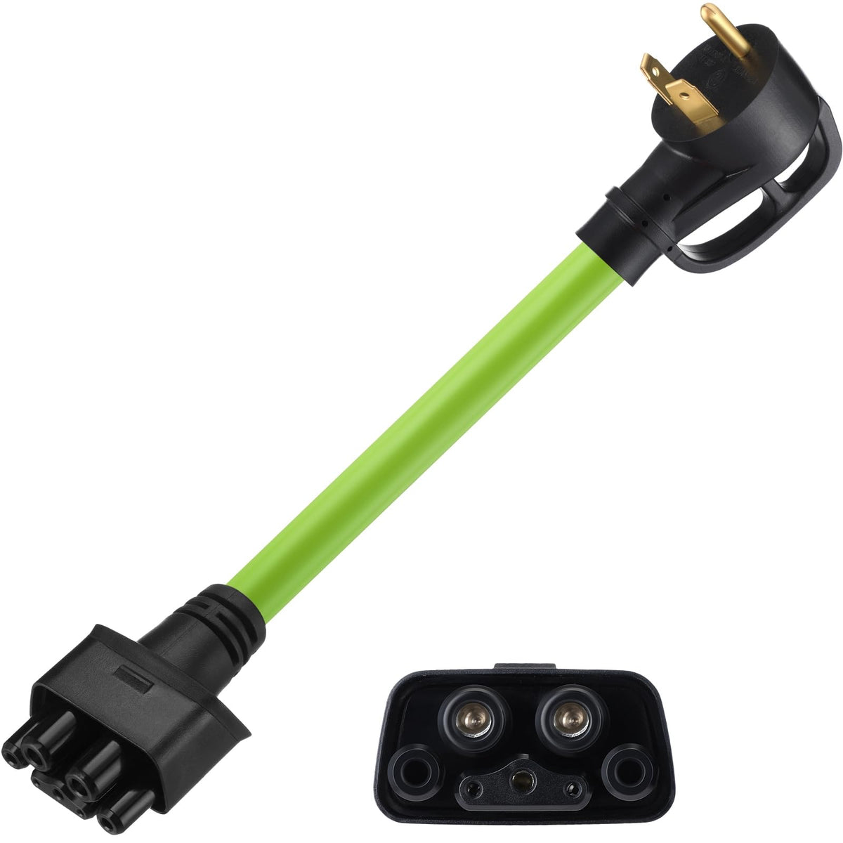 Nezyo adapter front view showing plug and housing for easy identification and safe connection