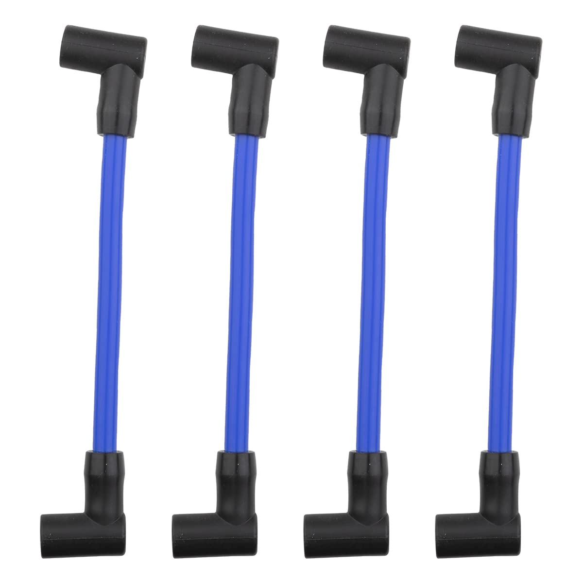 NFSpeeding front view of 4-piece marine spark plug wires kit showing compact packaging and fit