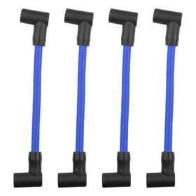 NFSpeeding front view of 4-piece marine spark plug wires kit showing compact packaging and fit