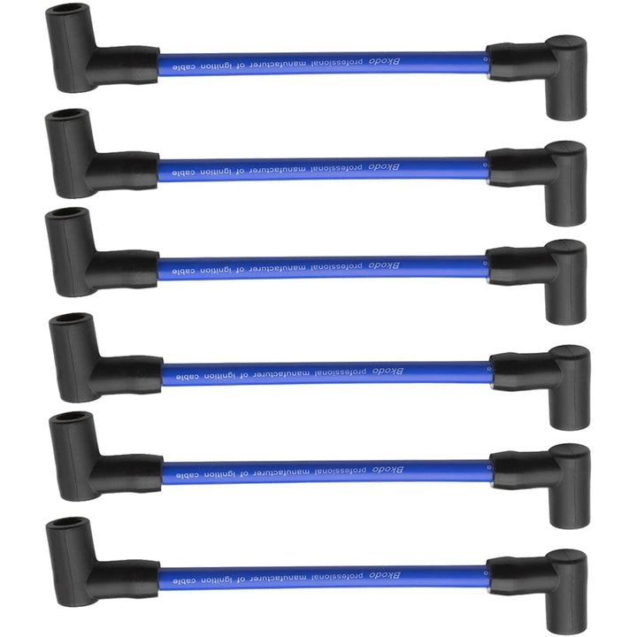 NFSpeeding front view of 6-piece spark plug wire set showing sealed packaging and part number