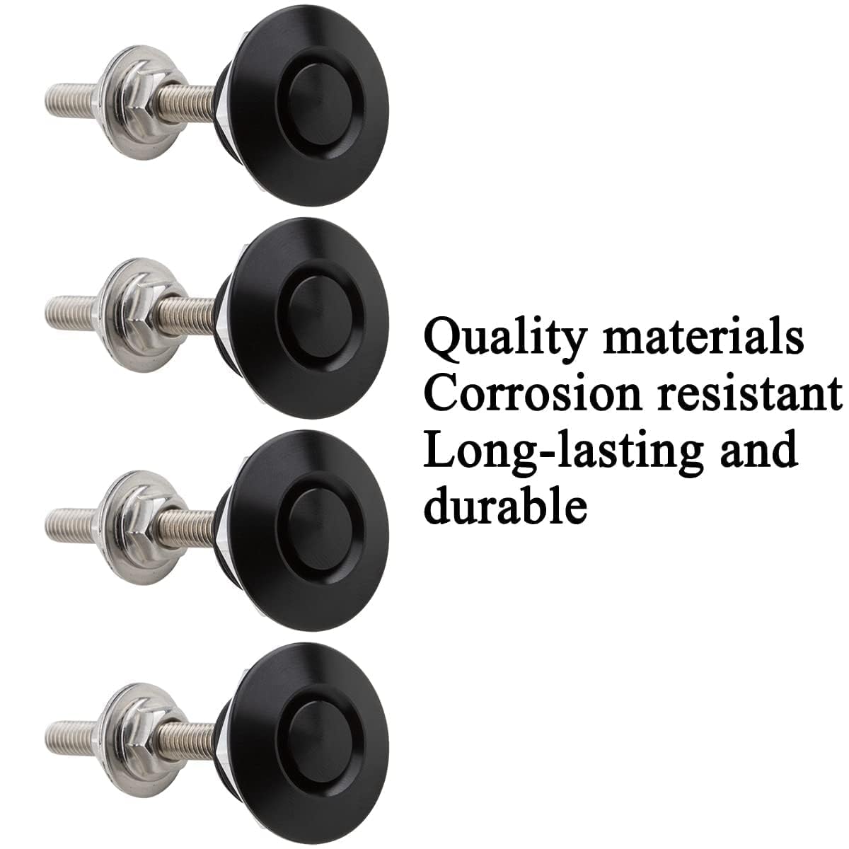 NFSpeeding hood pins on a vehicle in garage highlighting quick-access convenience
