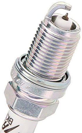 NGK BKR5EIX-11 close-up of iridium tip and tapered electrode highlighting durable spark performance