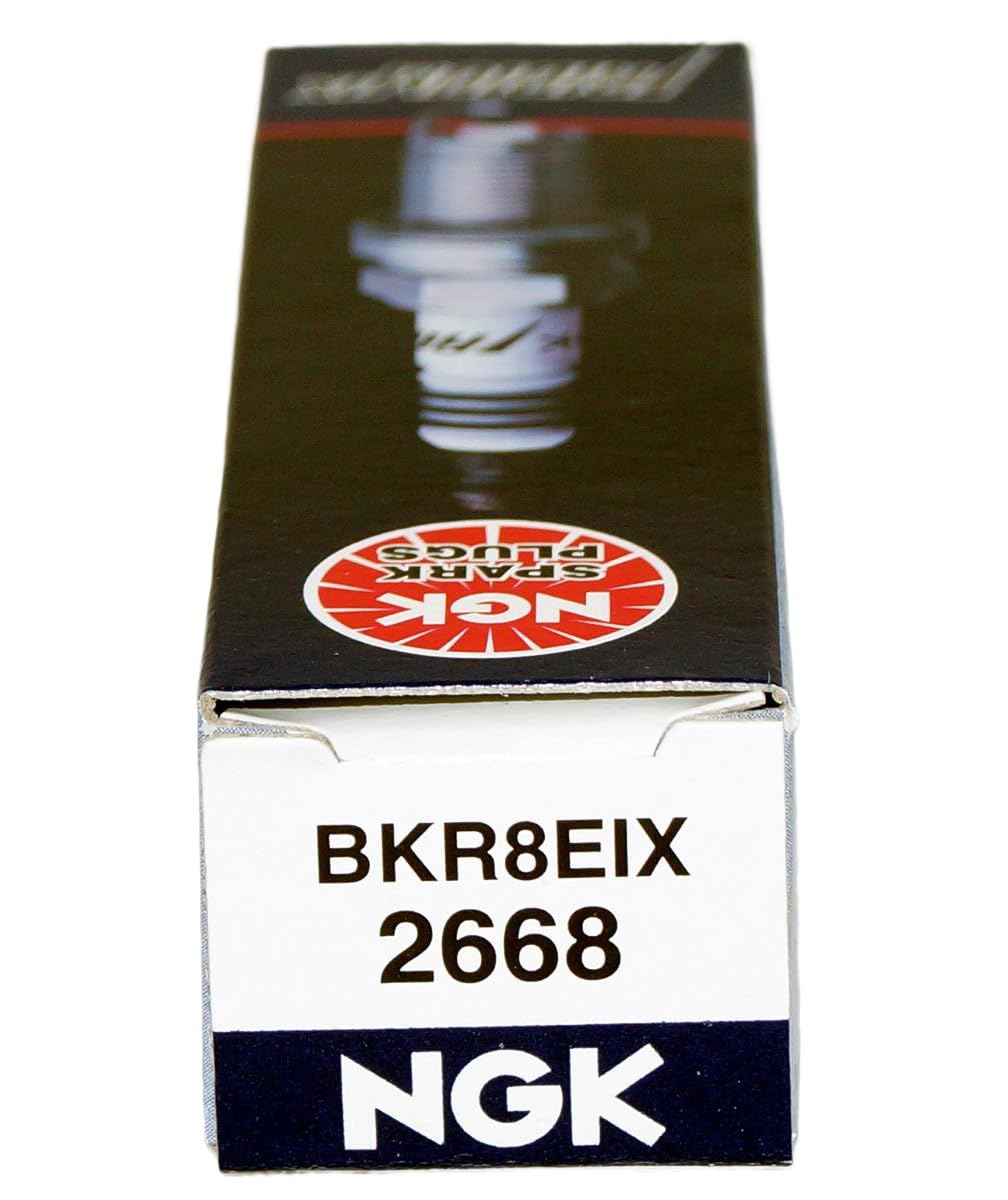 NGK BKR8EIX four-pack arranged to show matched plugs for balanced performance