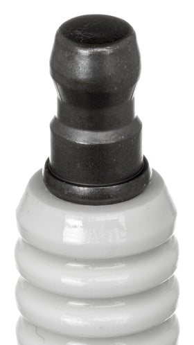 NGK BP8H-N-10 installed in engine and beside ruler showing correct size and fitment
