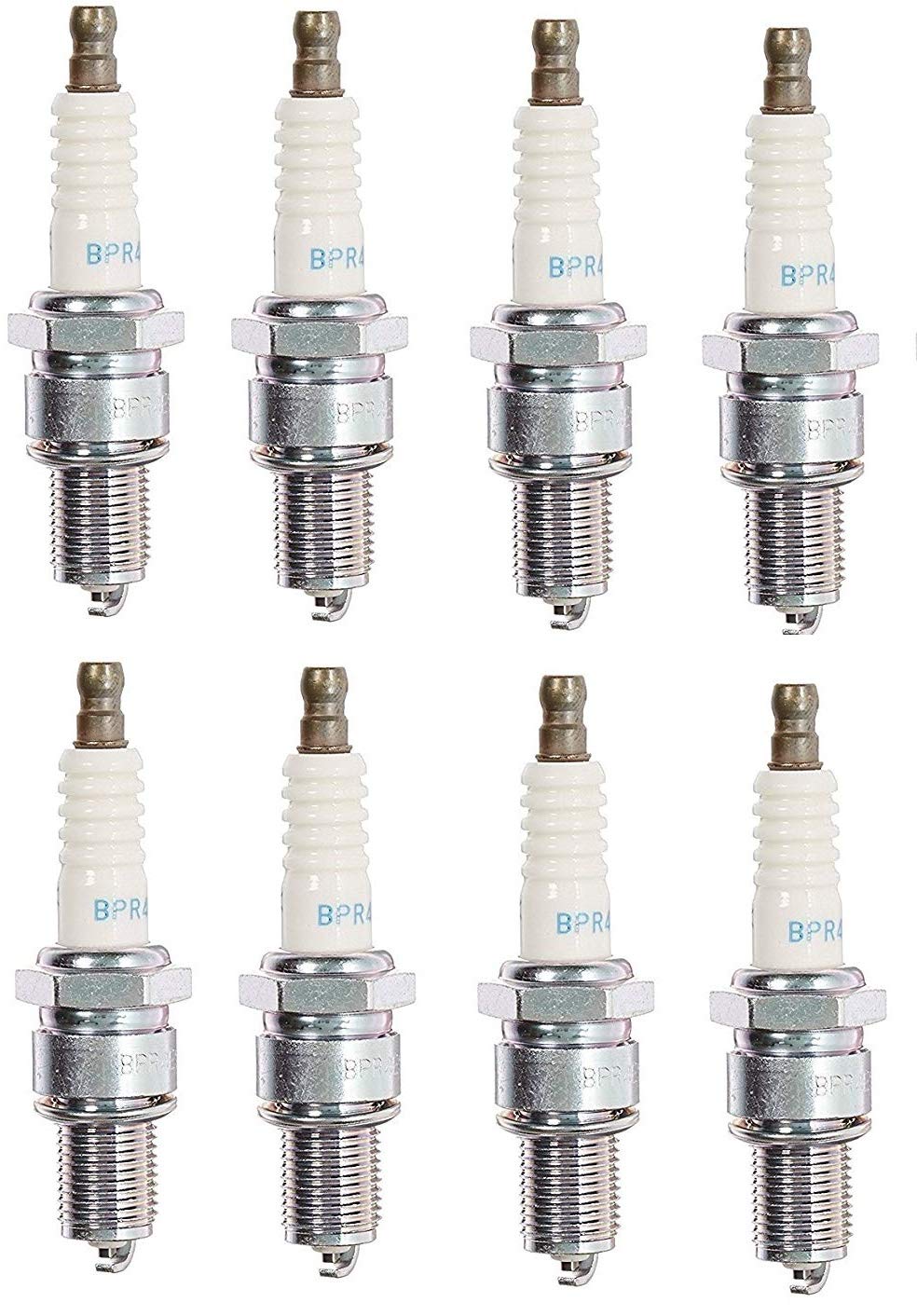 NGK BPR4ES front view showing plug details and reliable replacement benefit