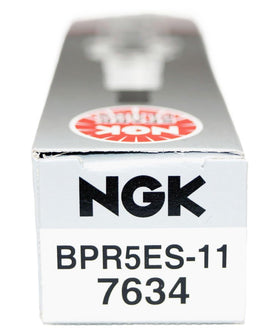 NGK BPR5ES-11 beside a socket and ruler for scale, NGK clear size and compatibility