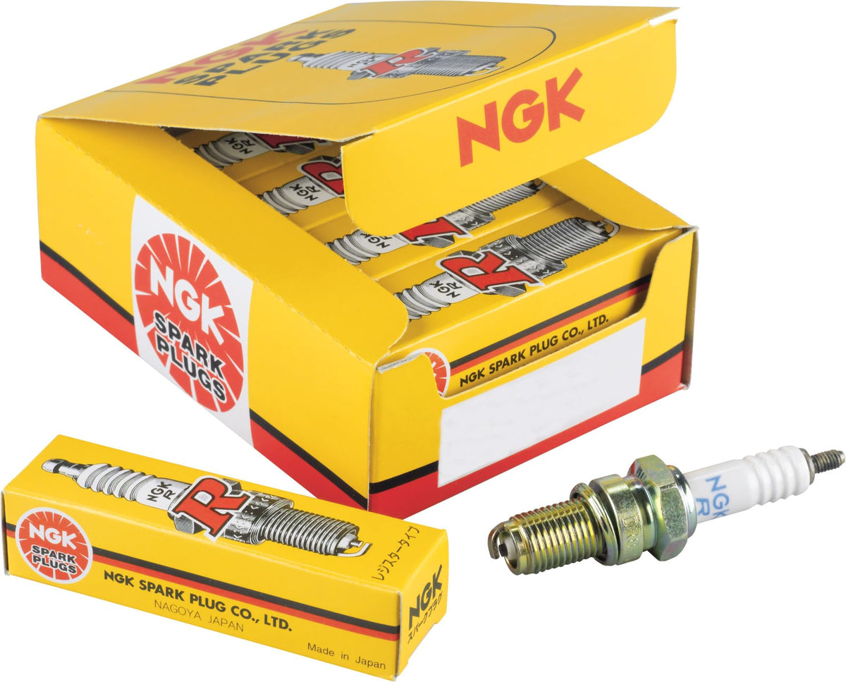 NGK BR7EF electrode close-up highlighting durable plating and consistent spark