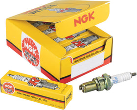 NGK BR7EF electrode close-up highlighting durable plating and consistent spark