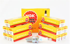 NGK BR8ES front packaging showing box and quantity, clear replacement identification benefit
