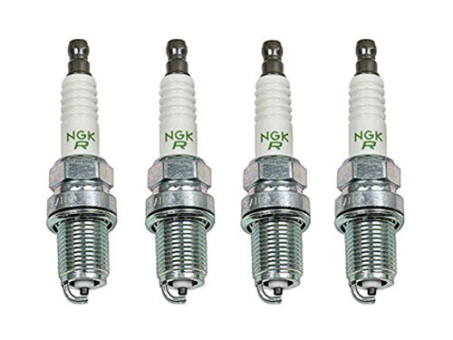NGK BR8ES spark plug front packaging showing genuine part and clear fitment label benefit