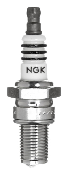 NGK BR9ECMIX iridium tip close-up highlighting 0.6mm precision for durable spark