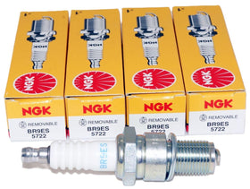 NGK BR9ES front view showing plug shape and branding, confirming fit