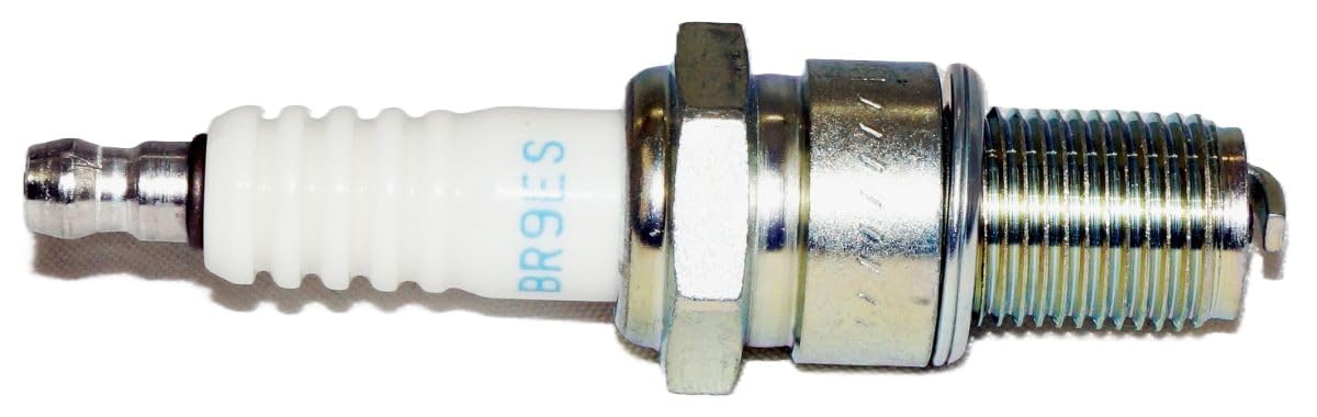NGK BR9ES white porcelain insulator detail for clean insulation