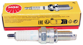 NGK close-up of center electrode and ground tip highlighting durable nickel construction