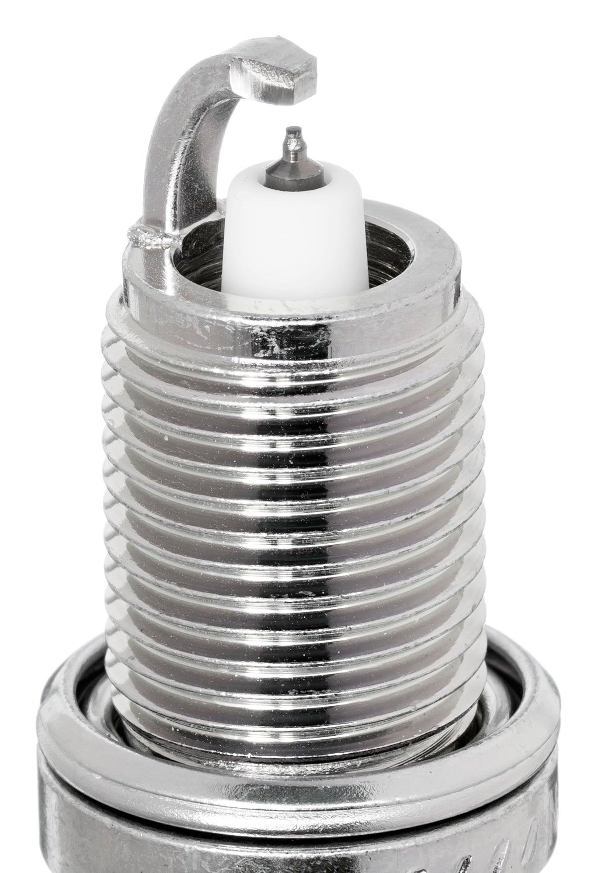 NGK close-up of iridium tip highlighting durability and strong spark