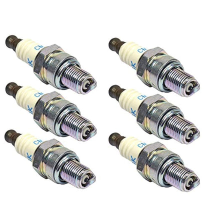 NGK spark plug six-pack front view showing packaging and clear brand identification for reliable replacements