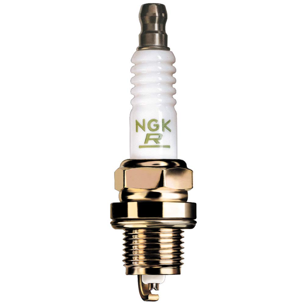 NGK close-up of spark plug showing electrode and copper core for durable ignition