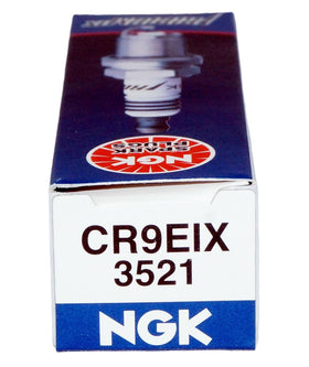 NGK CR9EIX threads and seal closeup showing precise machining for reliability