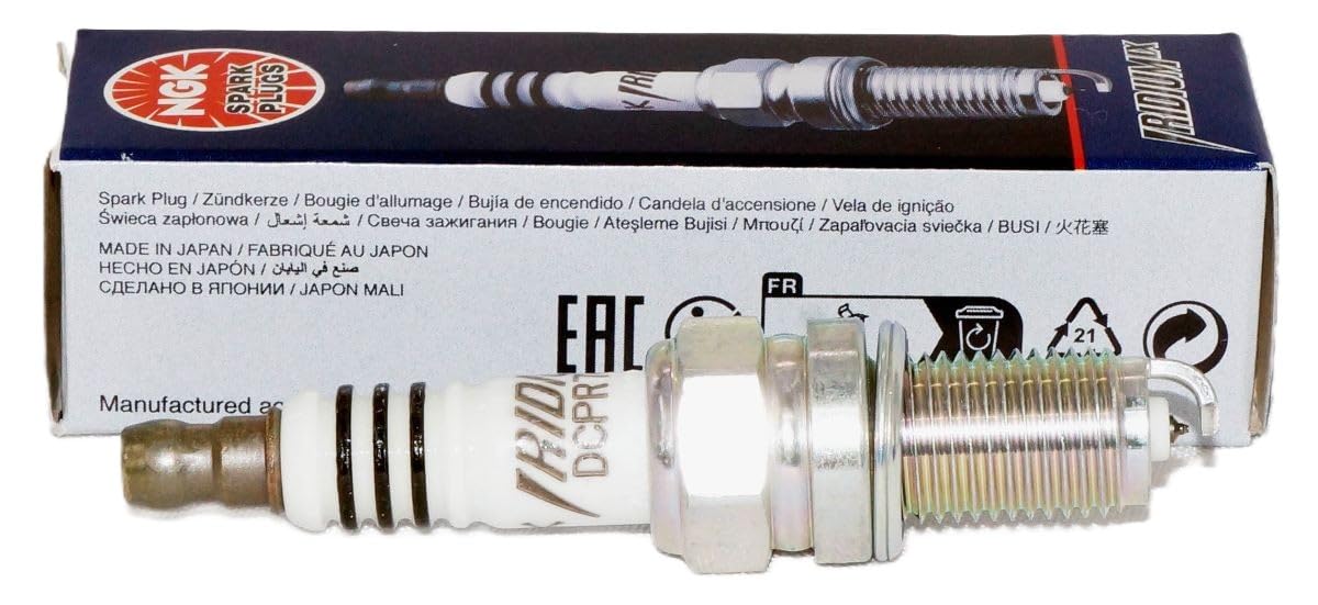 NGK close-up of iridium electrode highlighting durable spark performance