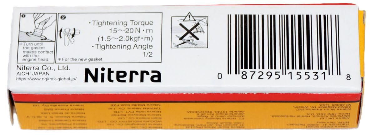 NGK DPR6EA-9 label and part number 5531 closeup for accurate parts identification