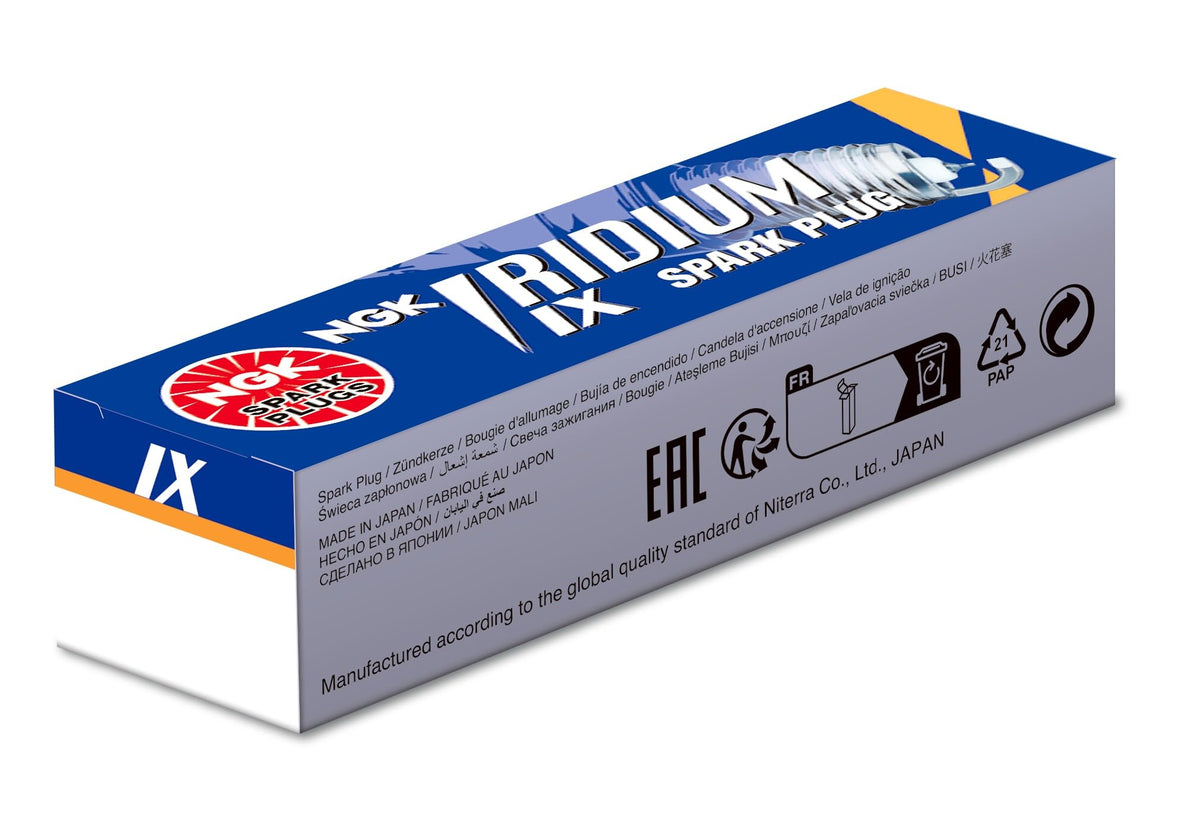 NGK electrode closeup highlighting iridium tip for long-lasting spark performance