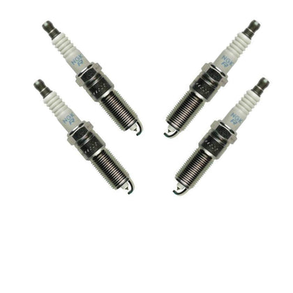 NGK FR5AP-11 front view showing four plugs and label, improving fit assurance