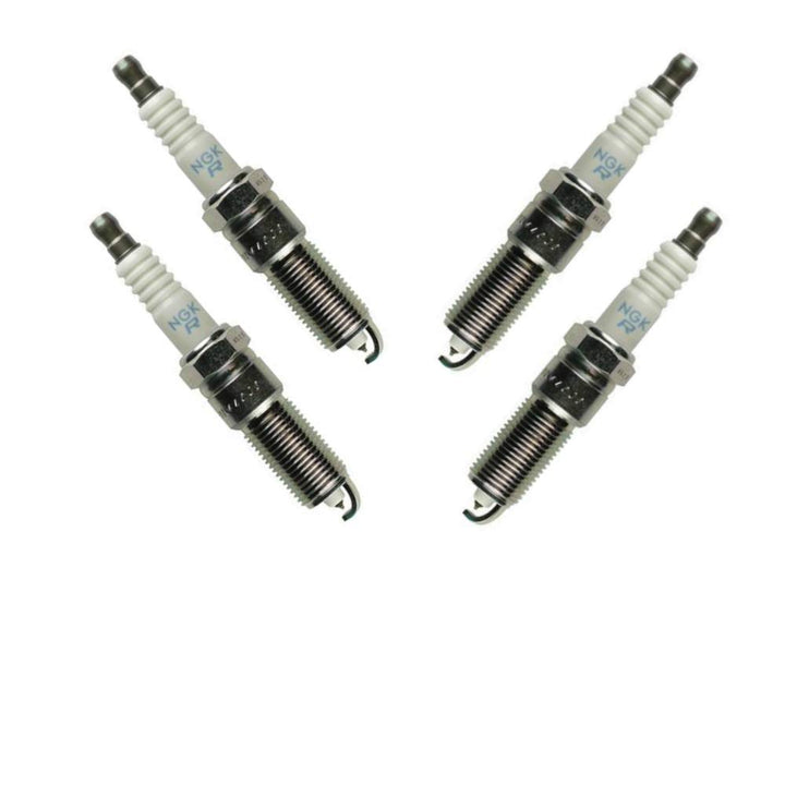 NGK FR5AP-11 front view showing four plugs and label, improving fit assurance