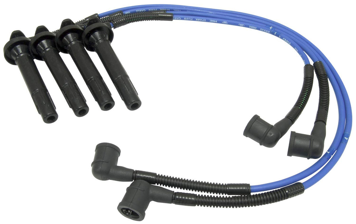 NGK front view of wire set showing connectors and fit for easy installation benefit