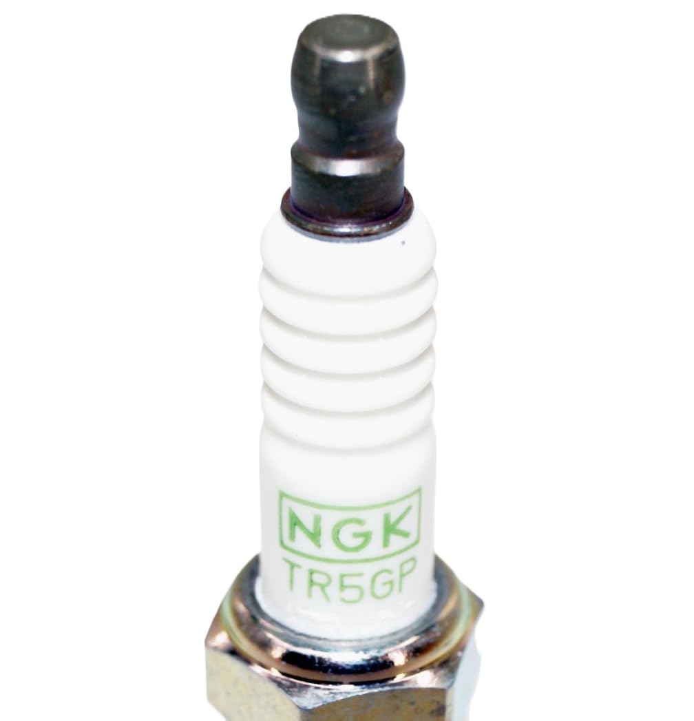 NGK electrode tip macro showing platinum edge for consistent sparking