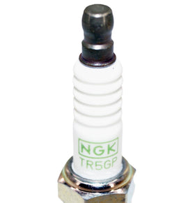 NGK electrode tip macro showing platinum edge for consistent sparking