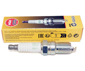 NGK single plug close‑up showing durable platinum tip for long life