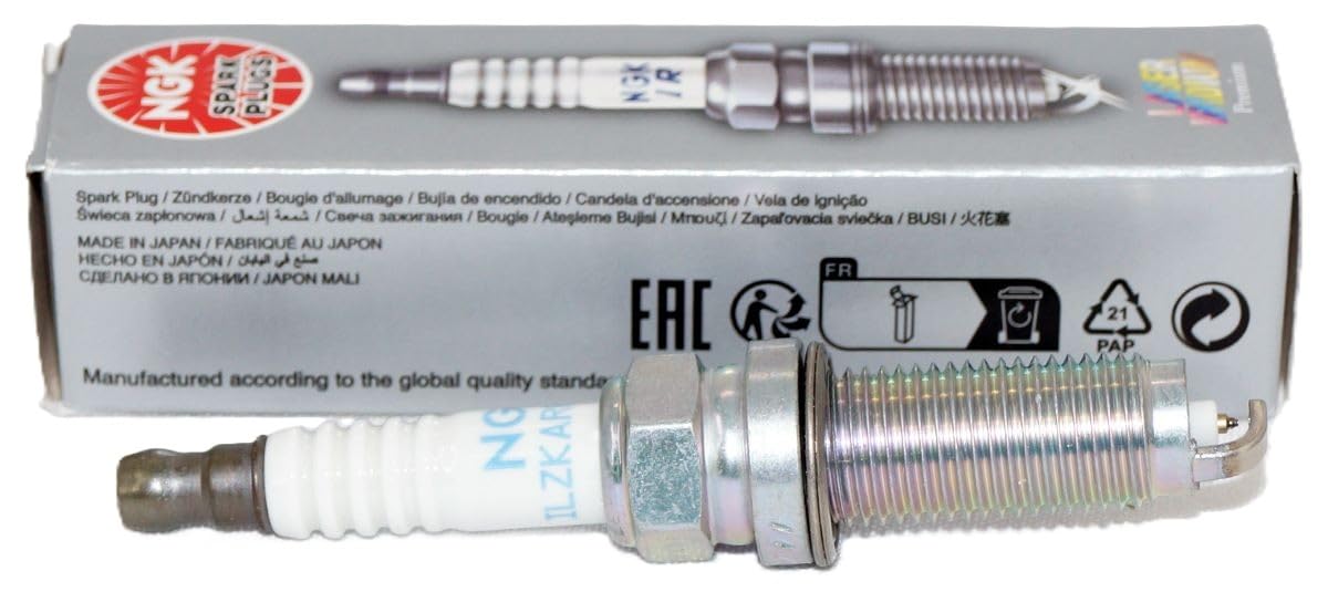 NGK closeup of iridium electrode highlighting precise spark benefit
