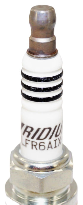 NGK close-up of iridium electrode tip highlighting focused spark for improved ignition efficiency