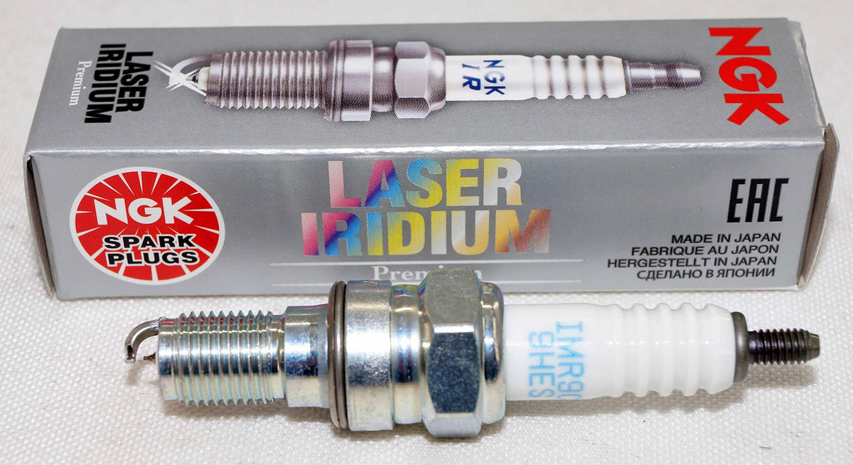 NGK closeup of iridium electrode highlighting durable fine-wire tip for consistent spark