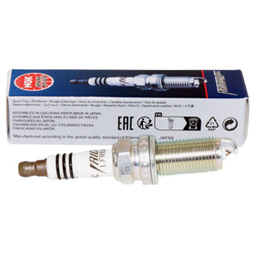 Close-up of NGK iridium electrode highlighting durable tip for consistent spark performance
