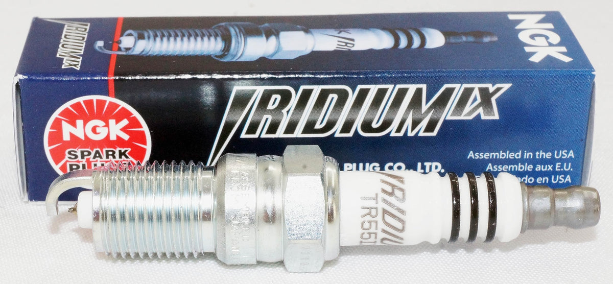 NGK Iridium IX close-up of fine-wire center electrode for improved ignitability