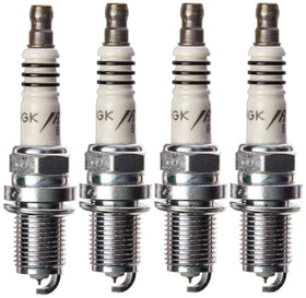 NGK Iridium IX front view showing four plugs and clear labeling for correct replacement