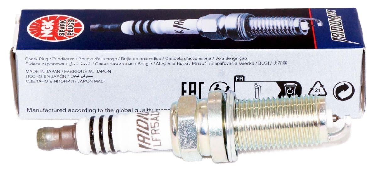 NGK Iridium IX single plug closeup highlighting durable iridium tip