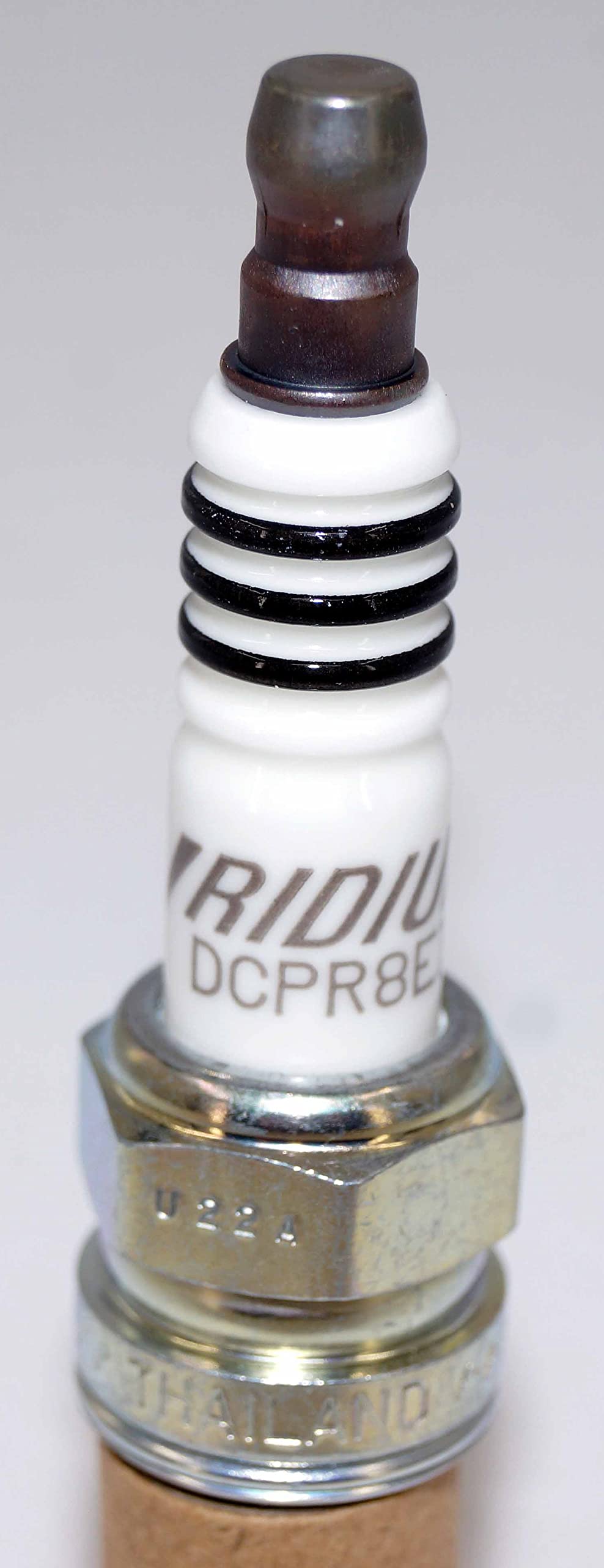 NGK iridium side profile with scale demonstrating exact dimensions