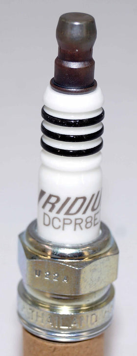 NGK iridium side profile with scale demonstrating exact dimensions